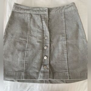 Charlotte Russe Gray Cudaroy Mini Skirt